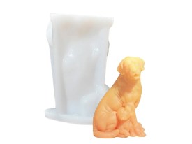 Molde silicona perrito con cachorros